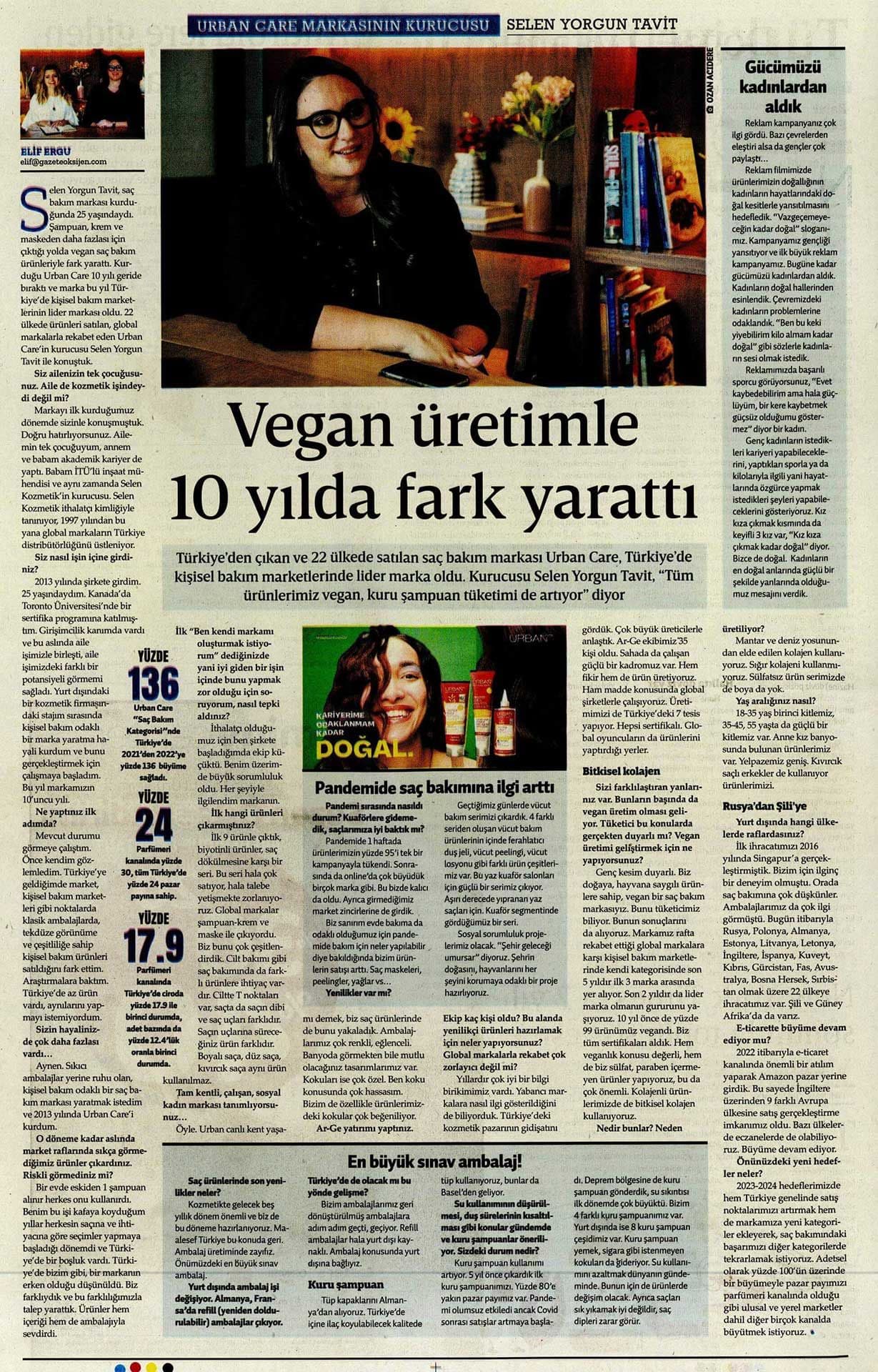 Vegan Üretimle 10 Yılda Fark Yarattı